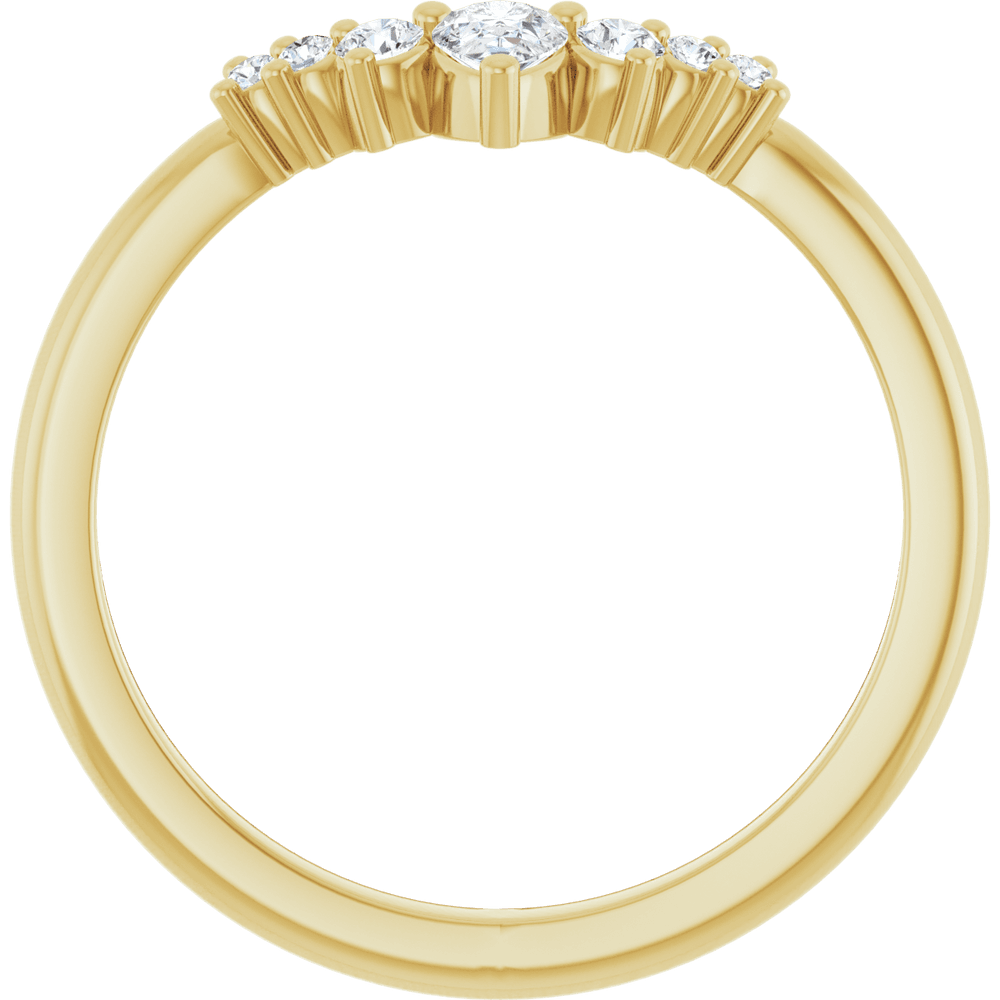 Pear + Round Cut Contour Band