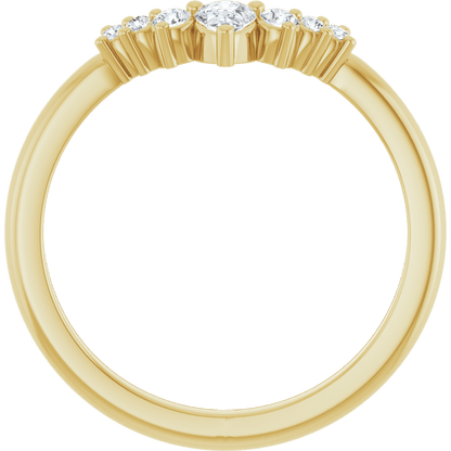 Pear + Round Cut Contour Band