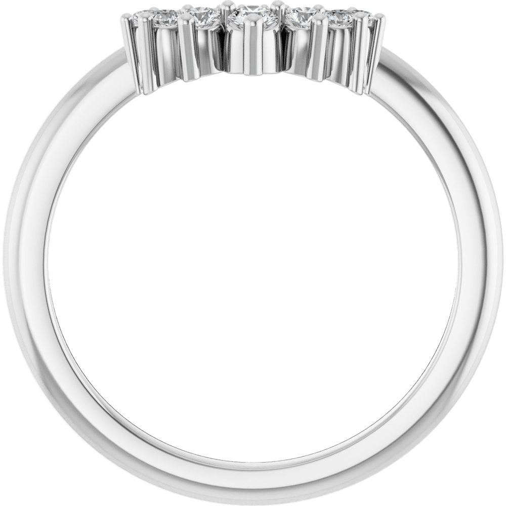 Double Row Diamond Contour Band