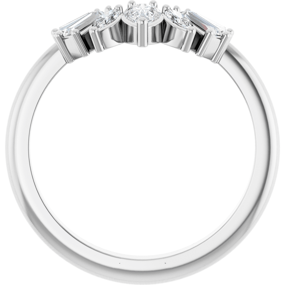 Multi-Shaped Diamond Contour Band