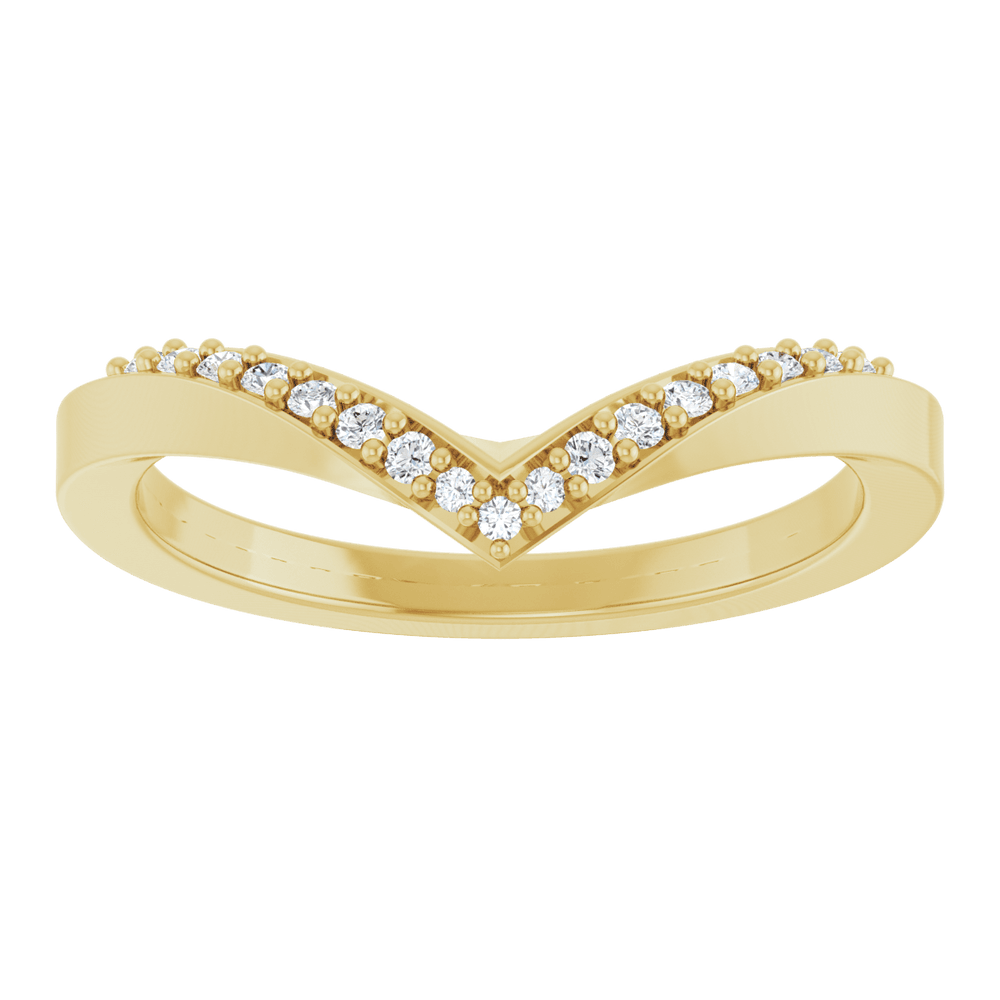 Diamond Pointed Contour Band