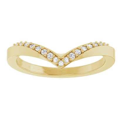 Diamond Pointed Contour Band