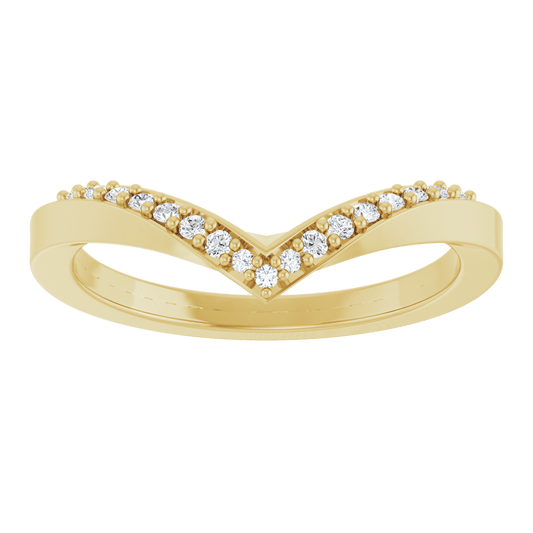 Diamond Pointed Contour Band