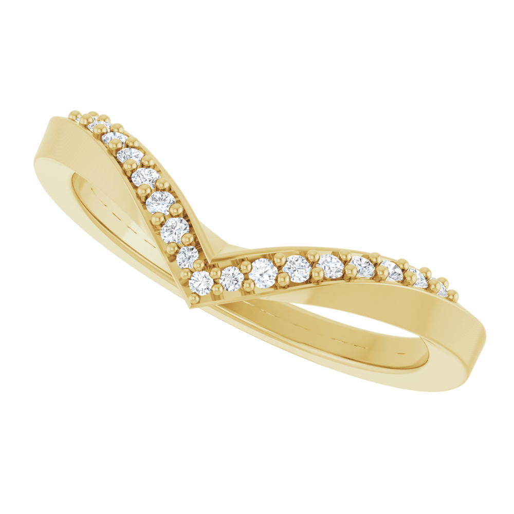 Diamond Pointed Contour Band