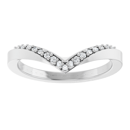 Diamond Pointed Contour Band