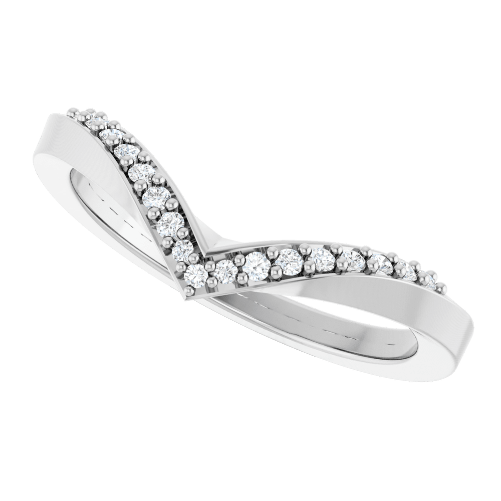 Diamond Pointed Contour Band