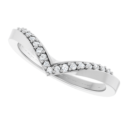 Diamond Pointed Contour Band