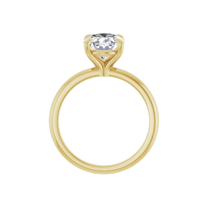 1.73 CT Lab Grown Oval Solitaire Engagement Ring
