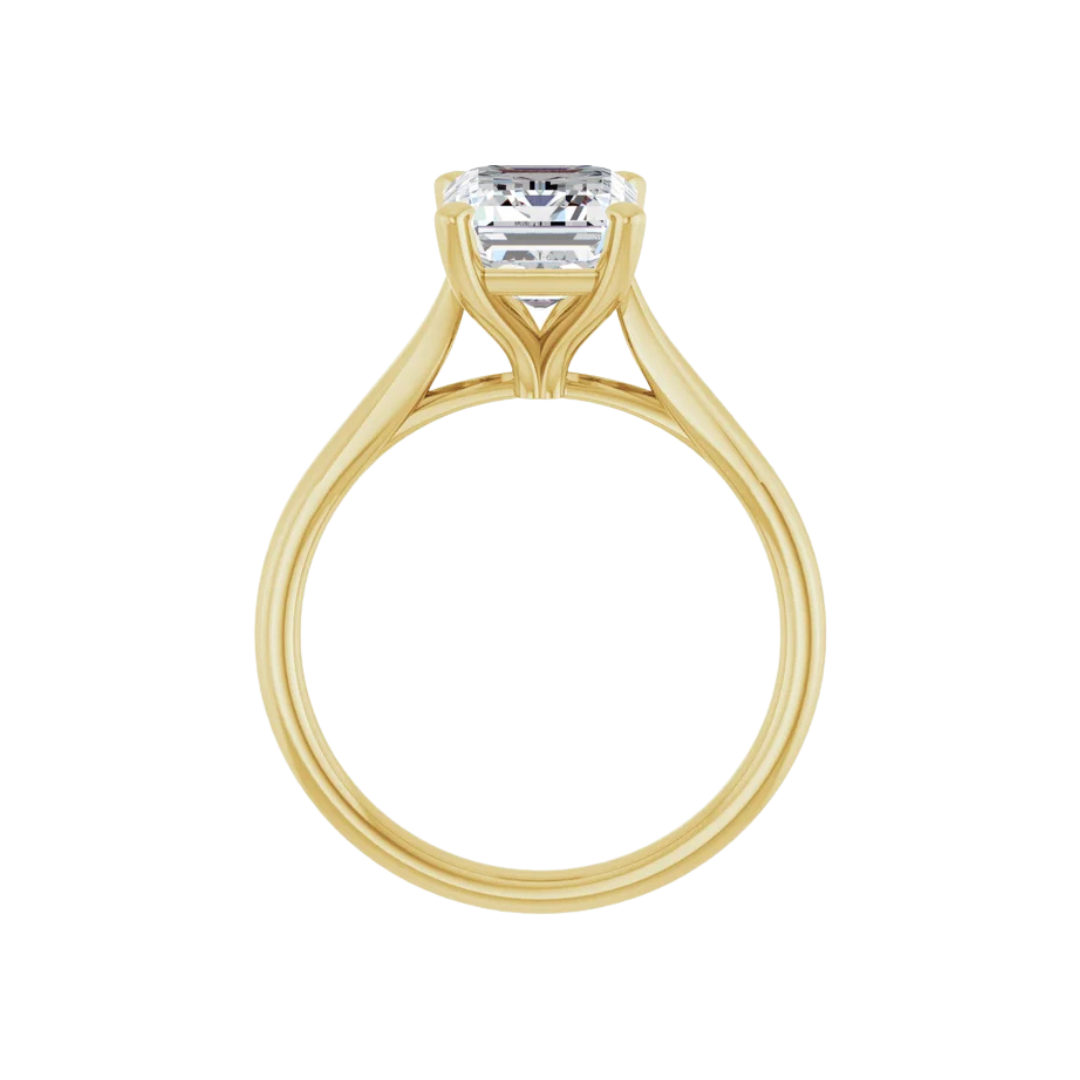 2.07 CT Lab Grown Elongated Cushion Solitaire Cathedral