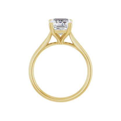 2.07 CT Lab Grown Elongated Cushion Solitaire Cathedral