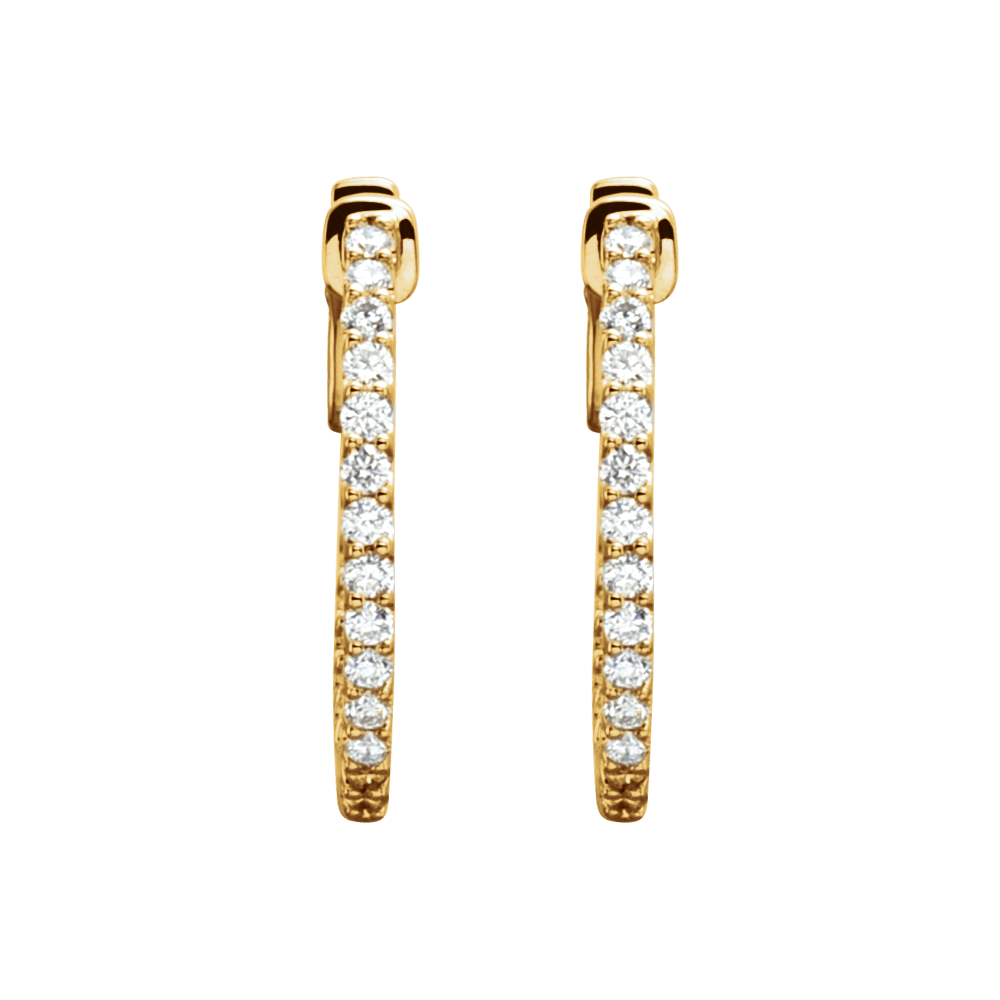 Natural Diamond Hoops .50 CTW