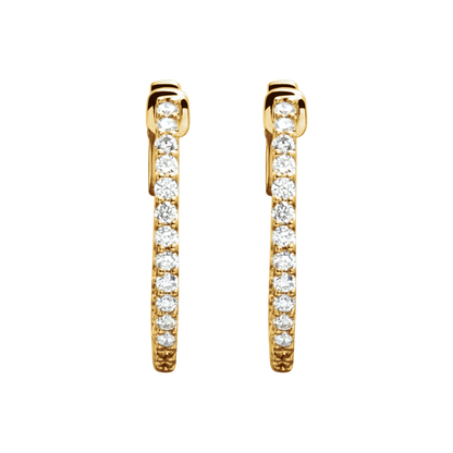 Natural Diamond Hoops .50 CTW