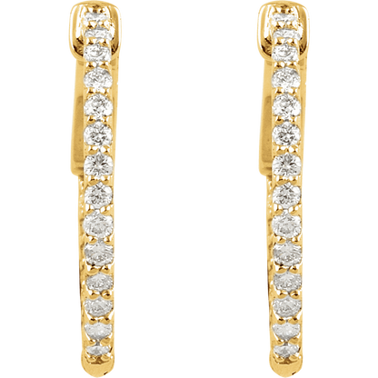 Natural Diamond Hoops .75 CTW