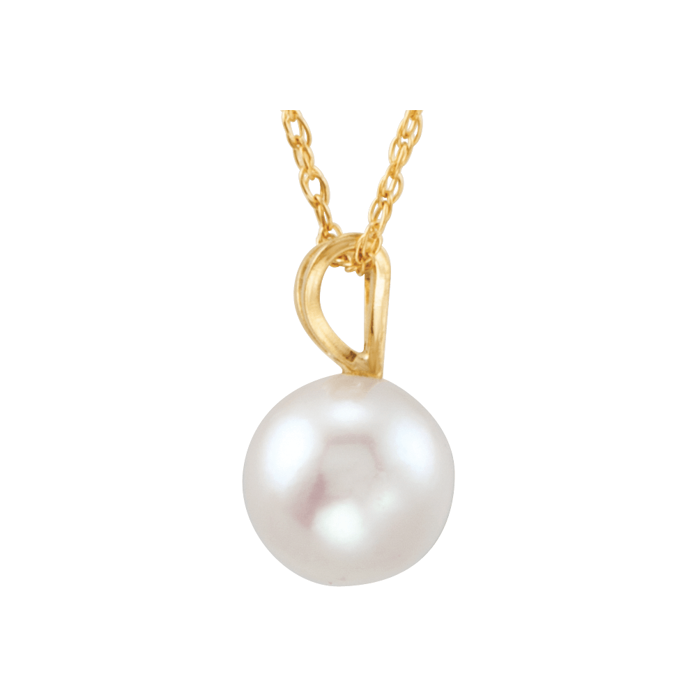 Solitaire Pearl Necklace