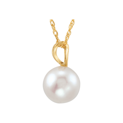 Solitaire Pearl Necklace