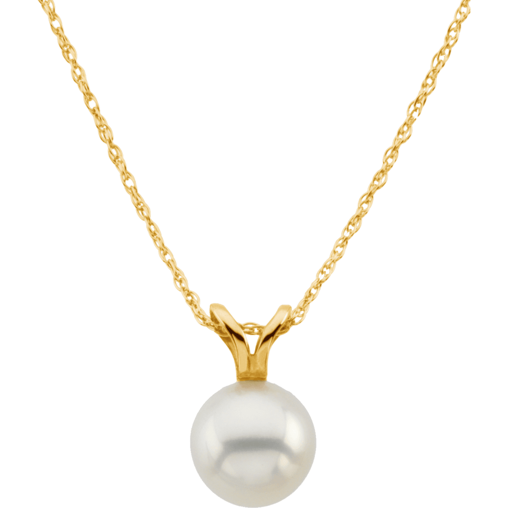 Solitaire Pearl Necklace