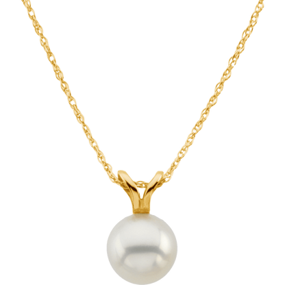 Solitaire Pearl Necklace