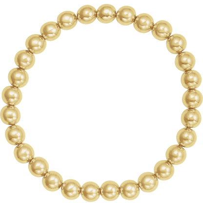 Elastic Bead Gold Filled Bracelet