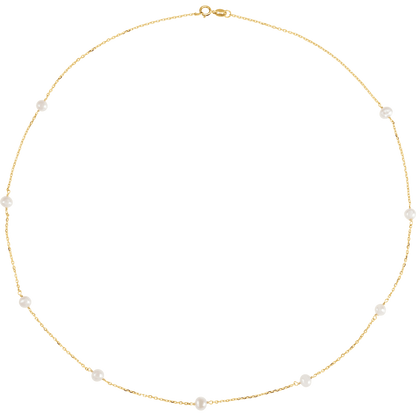 Petite Pearl Station Necklace