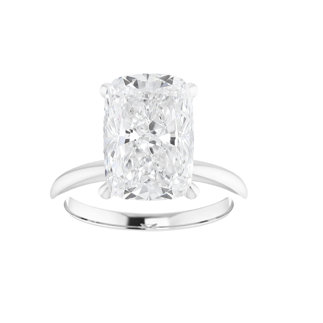 3 CT Lab Grown Elongated Cushion Solitaire