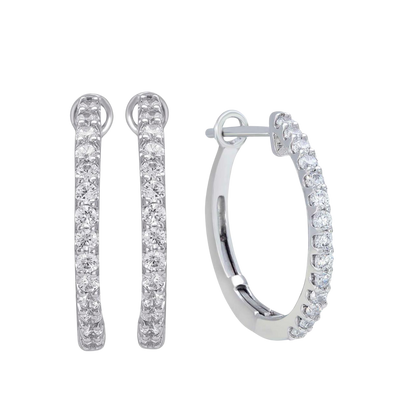 Natural Diamond Hoops .75 CTW